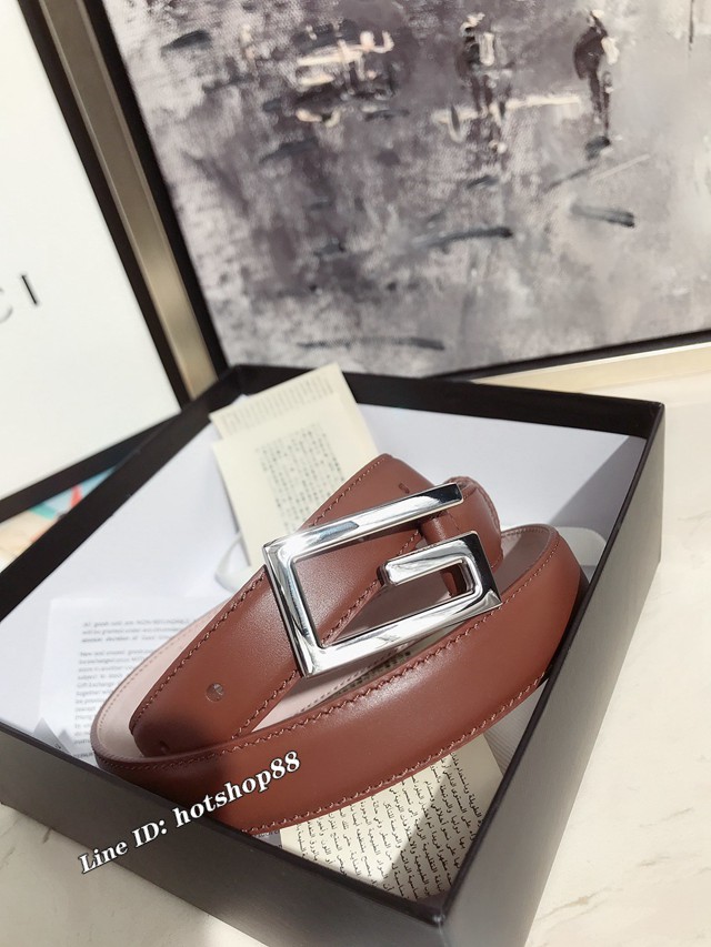 Gucci經典女士皮帶 370717 古奇方扣牛皮腰帶  jjp2040